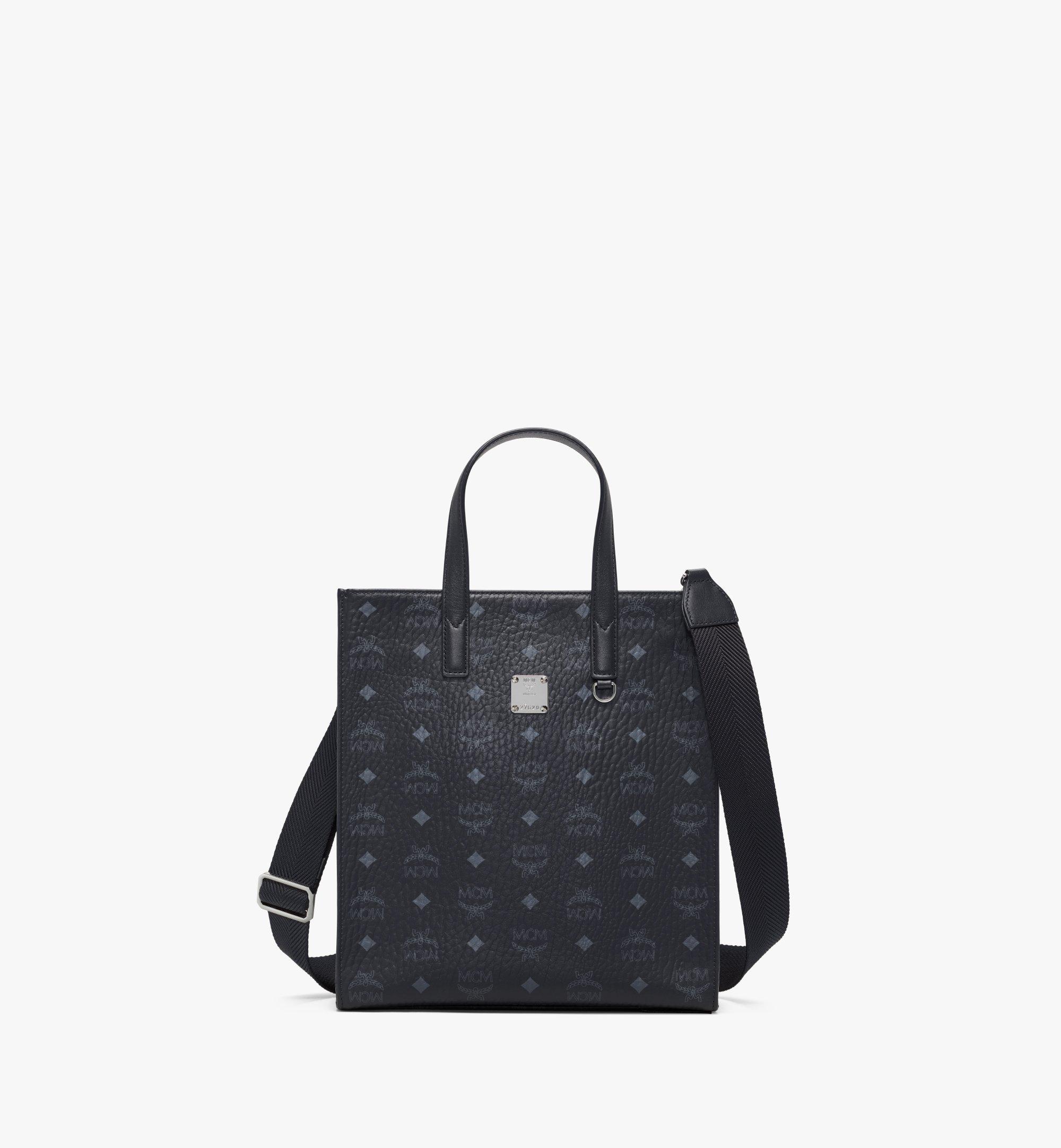 Mcm black sale bucket bag